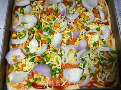 Make Shrimp sausage pizza step 5