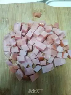 Make Sausage fried rice step 1