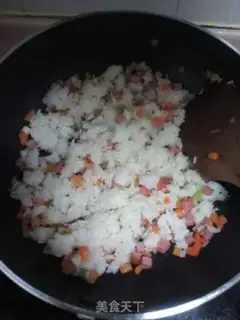 Make Sausage fried rice step 6