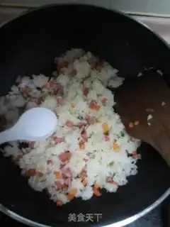 Make Sausage fried rice step 7