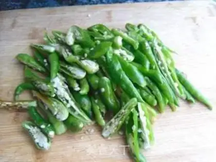 Make Cream peppers and fish step 2