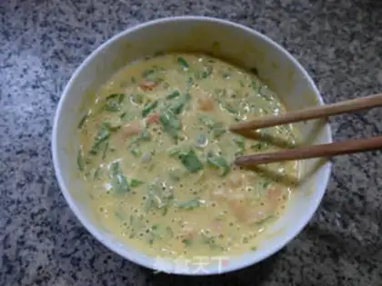 Make Celery shrimp omelet step 8