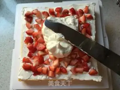 Make Strawberry black forest cake step 5
