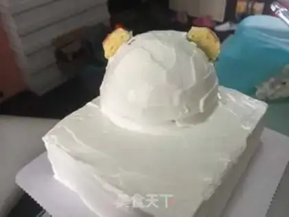 Make Bear cake step 19