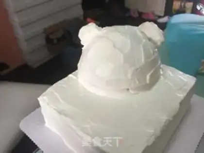 Make Bear cake step 20