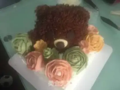 Make Bear cake step 23