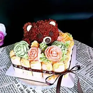 Make Bear cake step 26