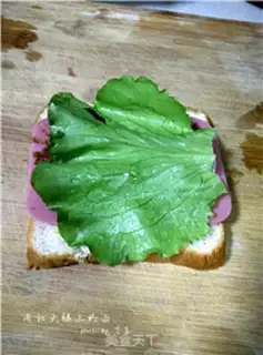 Make Meat and ham sandwich step 4