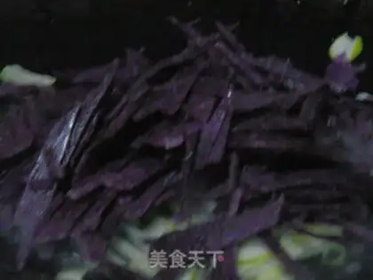 Make Purple potato fried meat step 6