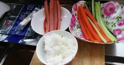 Make The veggies step 0