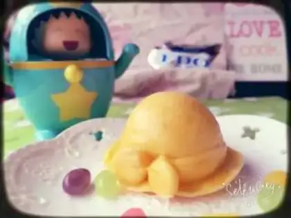 Make Straw hat pumpkin buns step 6