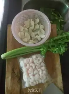 Make Lily celery shrimp step 0