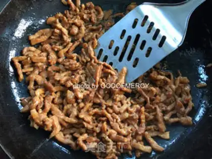 Make Celery and fried meat step 2