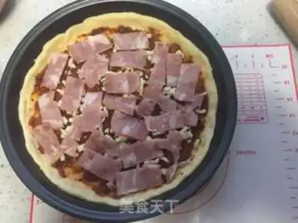 Make Mushroom bacon pizza step 11