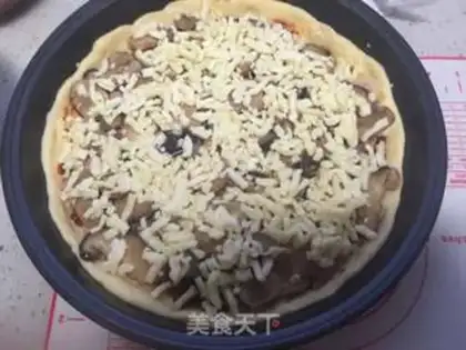 Make Mushroom bacon pizza step 13