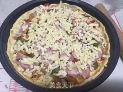 Make Mushroom bacon pizza step 15