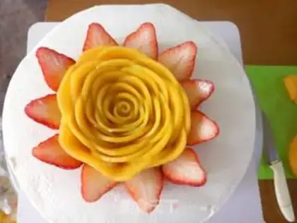 Make Mango cream cake step 15