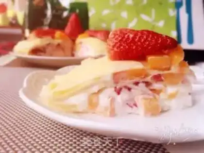 Make Strawberry mango culinary layer step 13