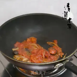 Make Tomato garlic mushrooms. Noodles step 4
