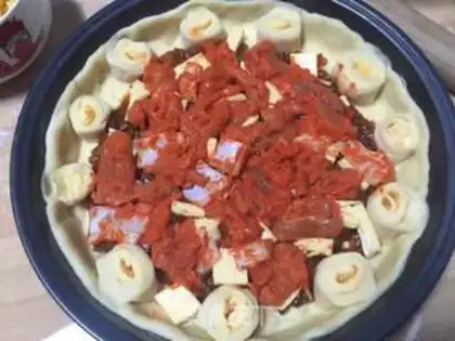 Make Cheese chicken corn pizza step 9