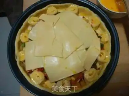 Make Cheese chicken corn pizza step 12