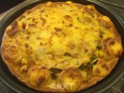 Make Cheese chicken corn pizza step 14