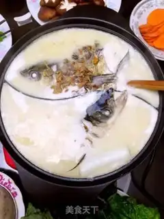 Make The soy-meal fish-head hotpot step 5