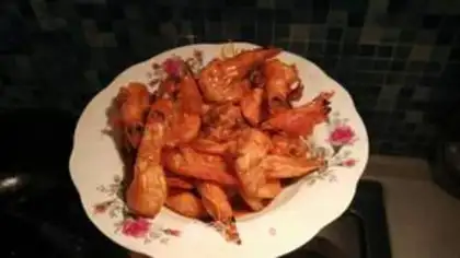 Make Garlic shrimp step 4