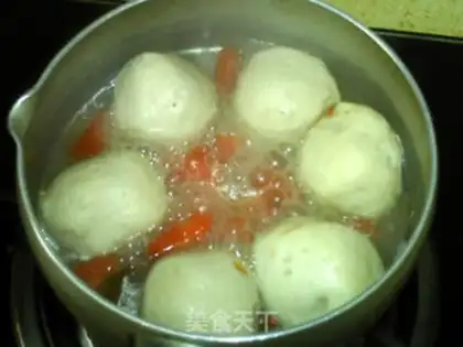 Make Curry fishballs step 7
