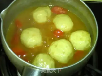 Make Curry fishballs step 10