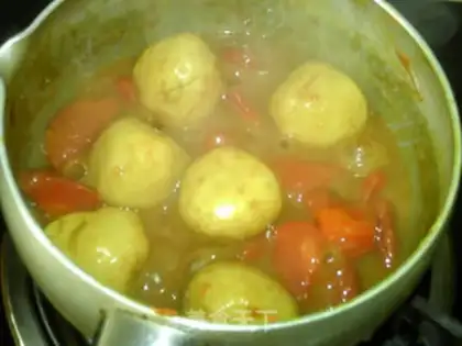 Make Curry fishballs step 11
