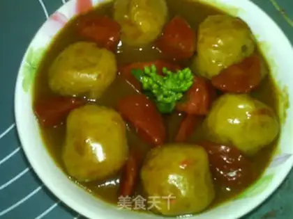 Make Curry fishballs step 13