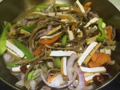 Make Fired tea mushrooms step 5