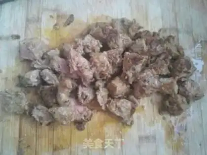 Make Black pepper beef fried abalone mushroom step 6
