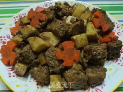 Make Black pepper beef fried abalone mushroom step 8
