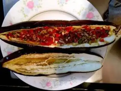 Make Fried salmon from roasted eggplant step 8