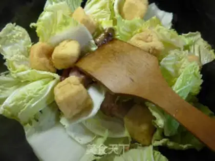 Make Soybean cabbage for chicken legs step 2