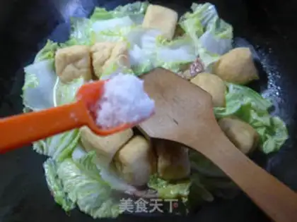 Make Soybean cabbage for chicken legs step 4