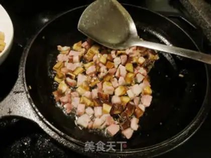 Make Soya-dry ham and vegetables step 1