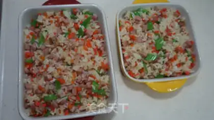 Make Ham carrot rice step 8