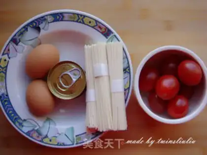 Make Tomato egg-shave soup step 0