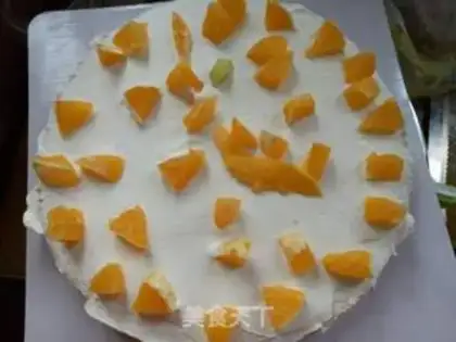 Make Fruit birthday cake step 5