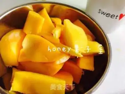 Make Mango hearted cheesecake step 1