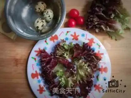 Make The quail egg salad step 0