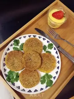 Make Pumpkin sesame cake step 9