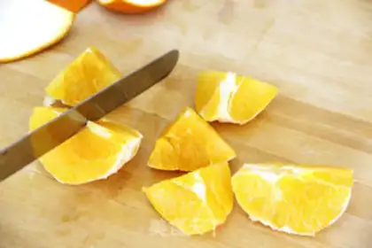 Make Fresh pear orange juice step 4