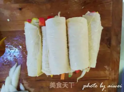 Make Vegetable shrimp rolls step 9