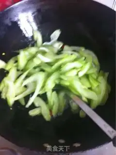 Make Celery fried meat step 5