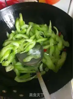 Make Celery fried meat step 6