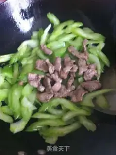 Make Celery fried meat step 7